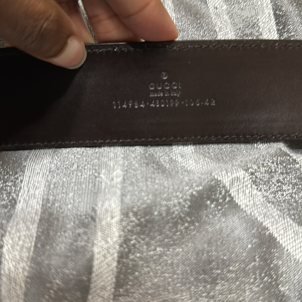 Stylish Brown Belt with Red and Green Stripes - Picture 2 of 2